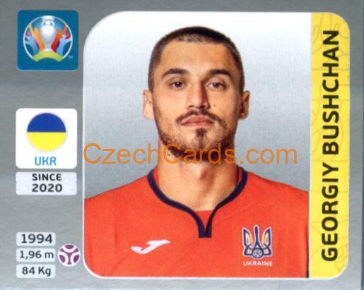 Georgiy Bushchan 2020 Panini EURO Sticker Pearl Ed. #324
