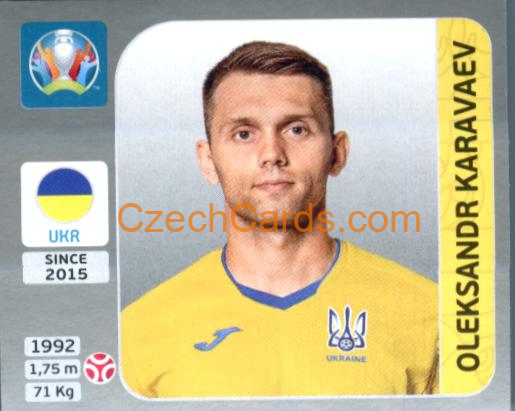 Oleksandr Karavaev 2020 Panini EURO Sticker Pearl Ed. #325