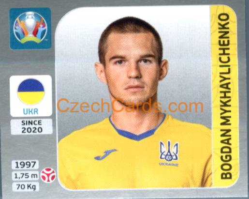 Bogdan Mykhaylichenko 2020 Panini EURO Sticker Pearl Ed. #328