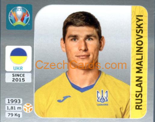 Ruslan Malinovskyi 2020 Panini EURO Sticker Pearl Ed. #333