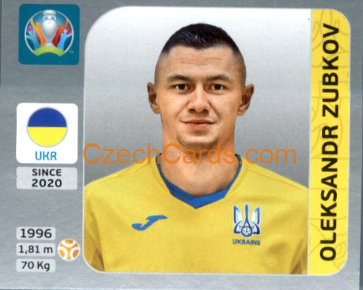 Oleksandr Zubkov 2020 Panini EURO Sticker Pearl Ed. #340