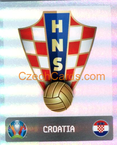 Logo Croatia 2020 Panini EURO Sticker Pearl Ed. #347 foil 