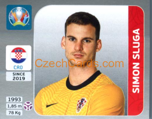 Simon Sluga 2020 Panini EURO Sticker Pearl Ed. #349