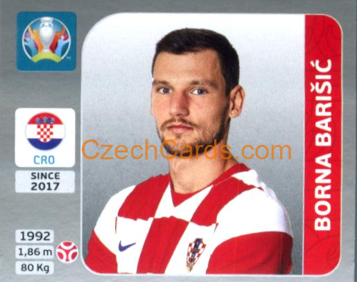 Borna Barišić 2020 Panini EURO Sticker Pearl Ed. #350
