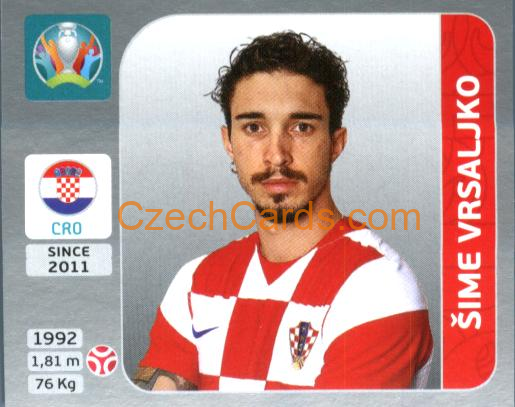 Šime Vrsaljko 2020 Panini EURO Sticker Pearl Ed. #356