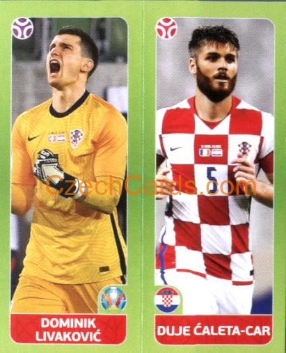Livaković / Ćaleta-Car 2020 Panini EURO Sticker Pearl Ed. #368