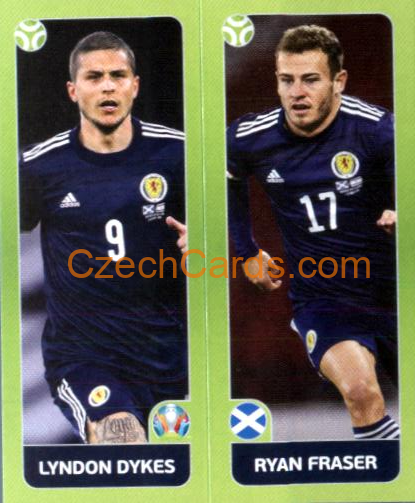 Dykes / Fraser 2020 Panini EURO Sticker Pearl Ed. #433