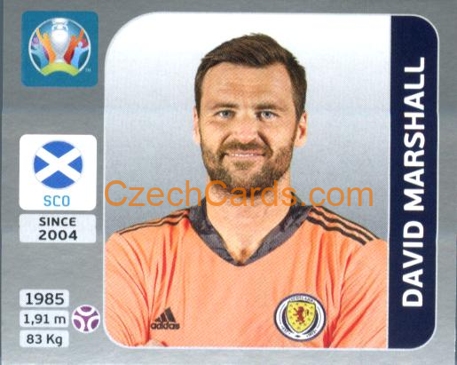 David Marshall 2020 Panini EURO Sticker Pearl Ed. #435