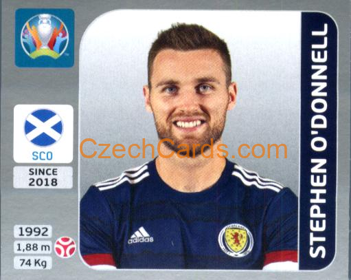 Stephen O'Donnell 2020 Panini EURO Sticker Pearl Ed. #440