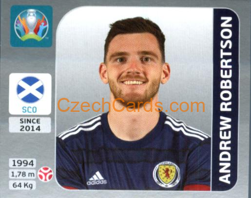 Andrew Robertson 2020 Panini EURO Sticker Pearl Ed. #442