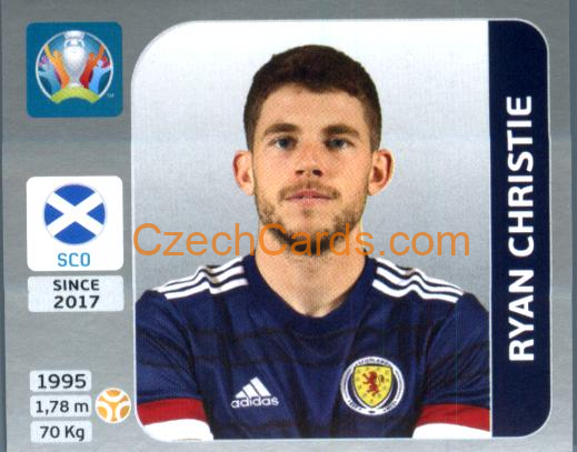 Ryan Christie 2020 Panini EURO Sticker Pearl Ed. #445