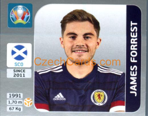 James Forrest 2020 Panini EURO Sticker Pearl Ed. #446