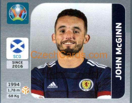 John McGinn 2020 Panini EURO Sticker Pearl Ed. #448