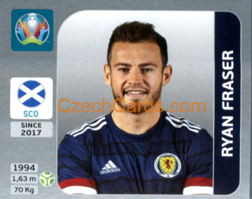 Ryan Fraser 2020 Panini EURO Sticker Pearl Ed. #453