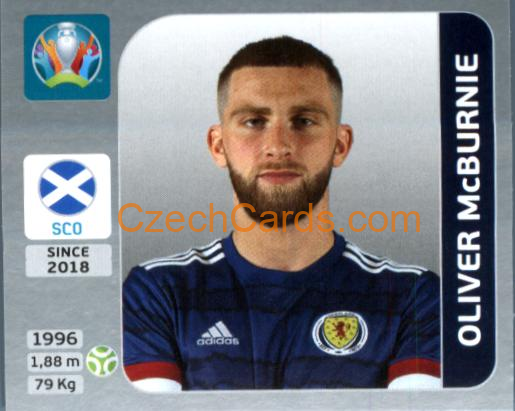 Oliver McBurnie 2020 Panini EURO Sticker Pearl Ed. #454