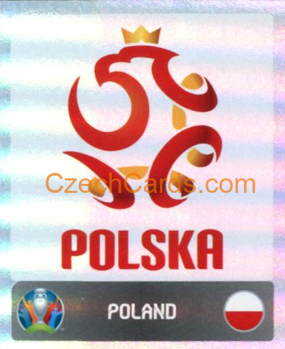 Logo Poland 2020 Panini EURO Sticker Pearl Ed. #459 foil