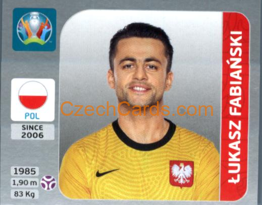 Łukasz Fabiański 2020 Panini EURO Sticker Pearl Ed. #461