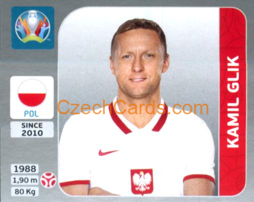 Kamil Glik 2020 Panini EURO Sticker Pearl Ed. #464