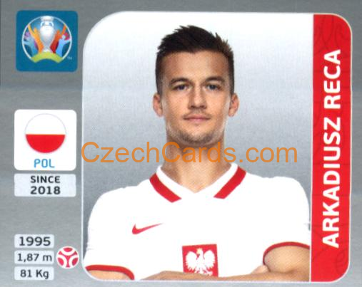 Arkadiusz Reca 2020 Panini EURO Sticker Pearl Ed. #466