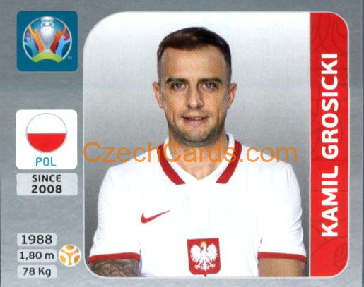 Kamil Grosicki 2020 Panini EURO Sticker Pearl Ed. #470