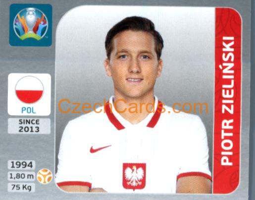 Piotr Zieliński 2020 Panini EURO Sticker Pearl Ed. #476