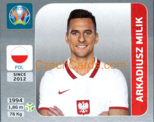 Arkadiusz Milik 2020 Panini EURO Sticker Pearl Ed. #478