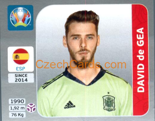 David de Gea 2020 Panini EURO Sticker Pearl Ed. #515