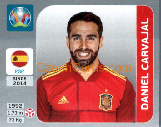 Daniel Carvajal 2020 Panini EURO Sticker Pearl Ed. #516