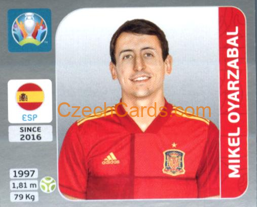Mikel Oyarzabal 2020 Panini EURO Sticker Pearl Ed. #532