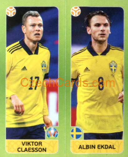 Claesson / Ekdal 2020 Panini EURO Sticker Pearl Ed. #542