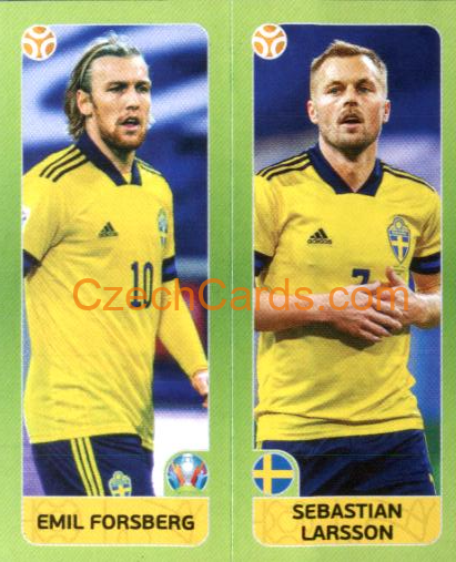 Forsberg / Larsson 2020 Panini EURO Sticker Pearl Ed. #543