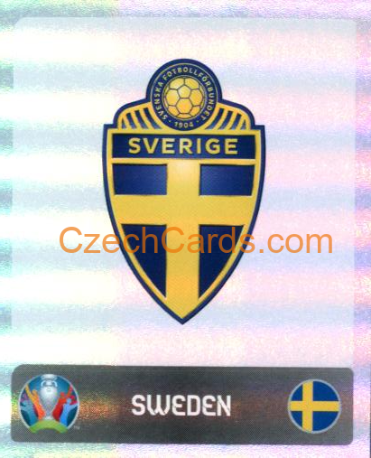 Logo Sweden 2020 Panini EURO Sticker Pearl Ed. #546 foil