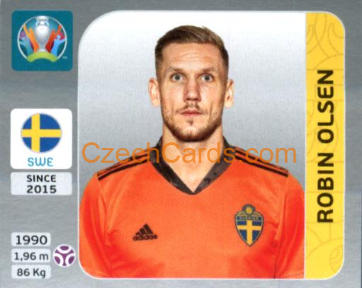 Robin Olsen 2020 Panini EURO Sticker Pearl Ed. #547