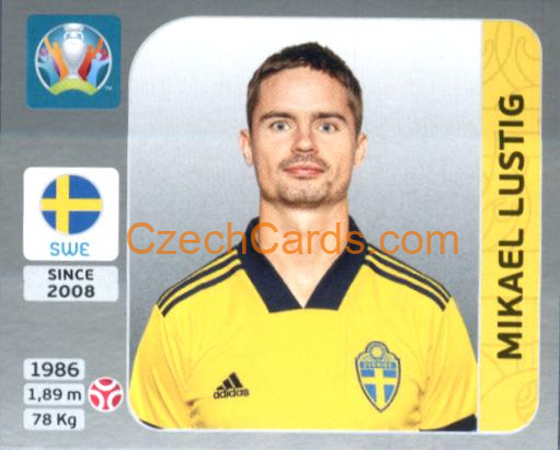 Mikael Lustig 2020 Panini EURO Sticker Pearl Ed. #554