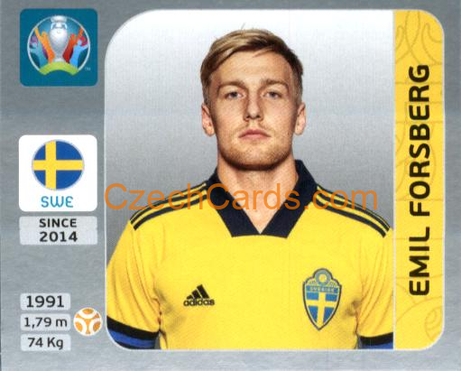 Emil Forsberg 2020 Panini EURO Sticker Pearl Ed. #558