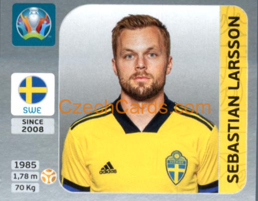 Sebastian Larsson 2020 Panini EURO Sticker Pearl Ed. #559