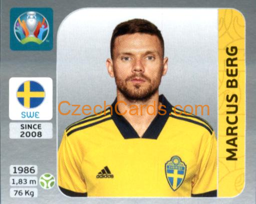 Marcus Berg 2020 Panini EURO Sticker Pearl Ed. #563