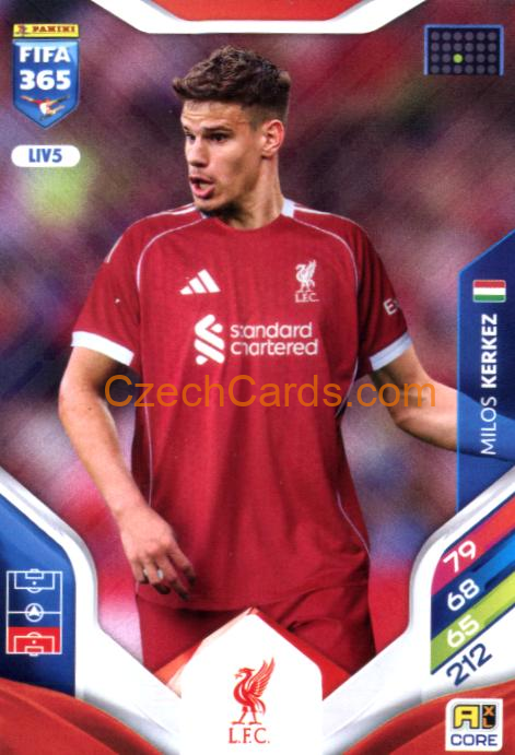 Milos Kerkez 2026 Panini Adrenalyn #LIV5