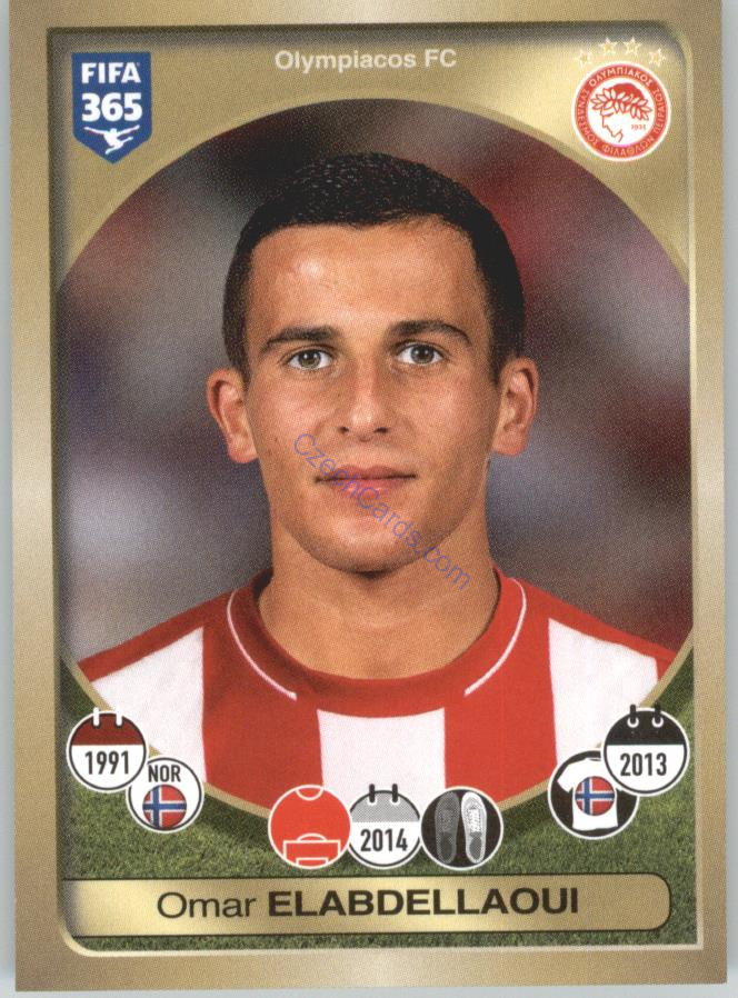 Omar Elabdellaoui Panini 2017 FIFA 365 Sticker #354