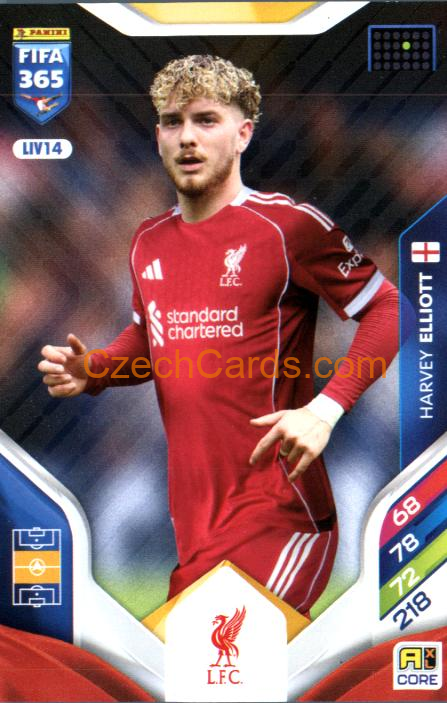 Harvey Elliott 2026 Panini Adrenalyn #LIV14