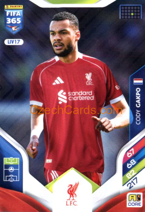 Cody Gakpo 2026 Panini Adrenalyn #LIV17