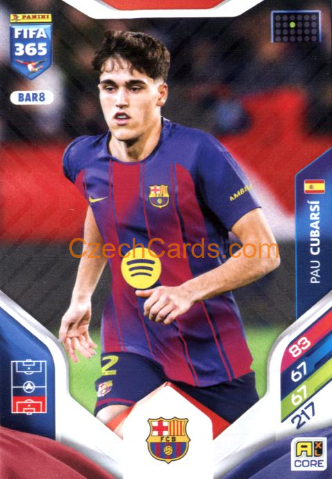 Pau Cubarsí 2026 Panini Adrenalyn #BAR8