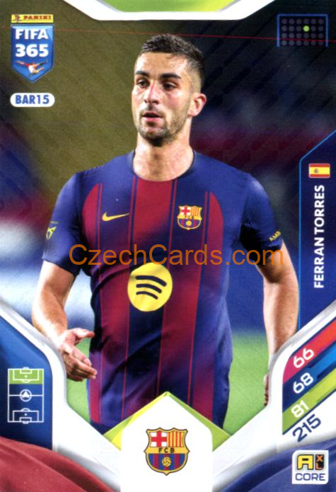 Ferran Torres 2026 Panini Adrenalyn #BAR15