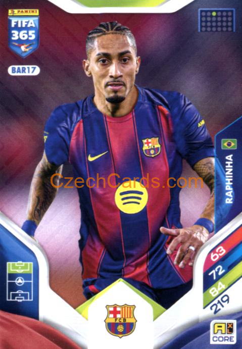 Raphinha 2026 Panini Adrenalyn #BAR17