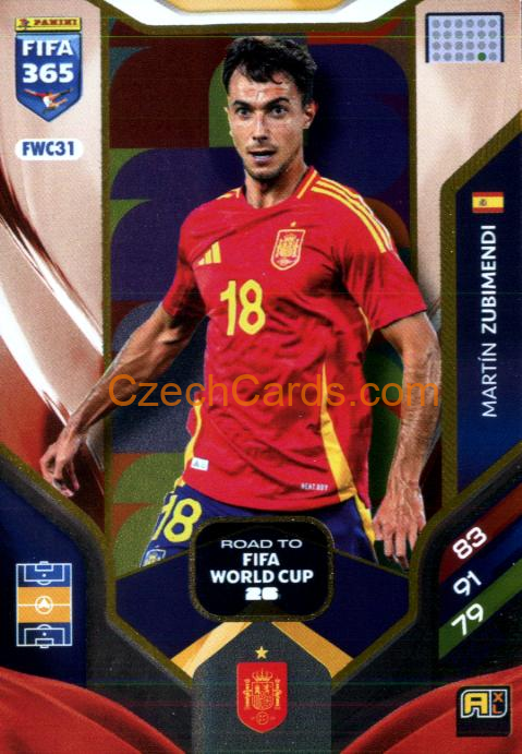 Martín Zubimendi 2026 Panini Adrenalyn #FWC31