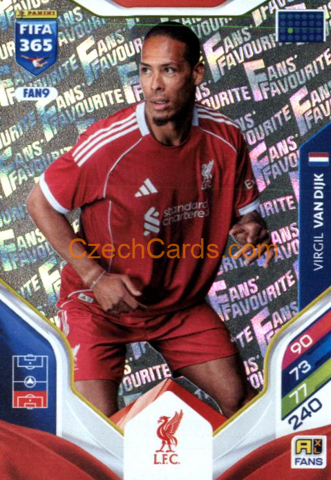 Virgil van Dijk 2026 Panini Adrenalyn #FAN9