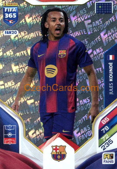 Jules Koundé 2026 Panini Adrenalyn #FAN20