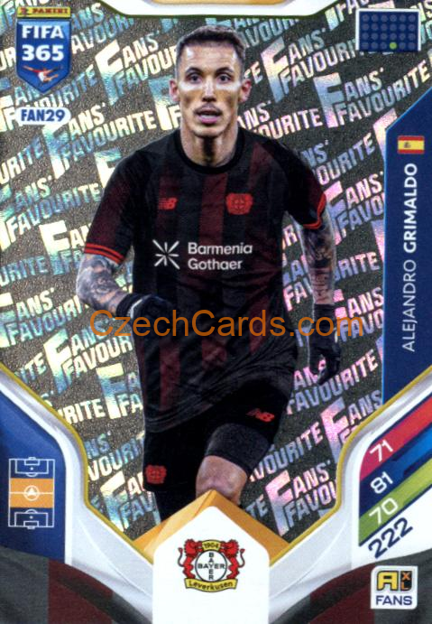 Alejandro Grimaldo 2026 Panini Adrenalyn #FAN29