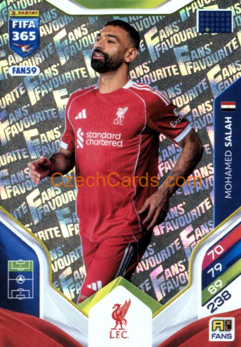 Mohamed Salah 2026 Panini Adrenalyn #FAN59