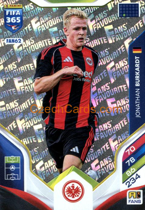 Jonathan Burkardt 2026 Panini Adrenalyn #FAN62
